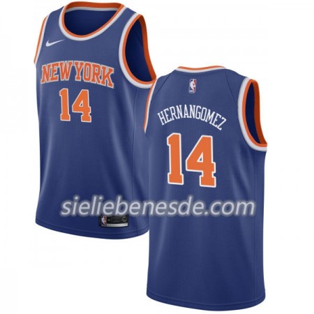 Herren NBA New York Knicks Trikot Willy Hernangomez 14 Nike 2017-18 Blau Swingman